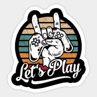 Lets Play Gamer Sticker